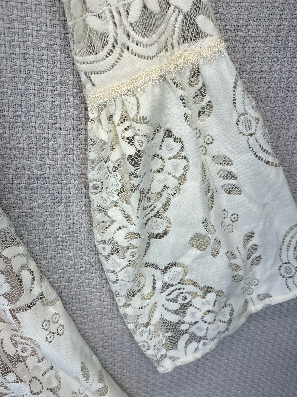 NWT Lace Lovers Folk Song Dress Free People White Whimsical Angel Fairy Boho 4 - Picture 6 of 12